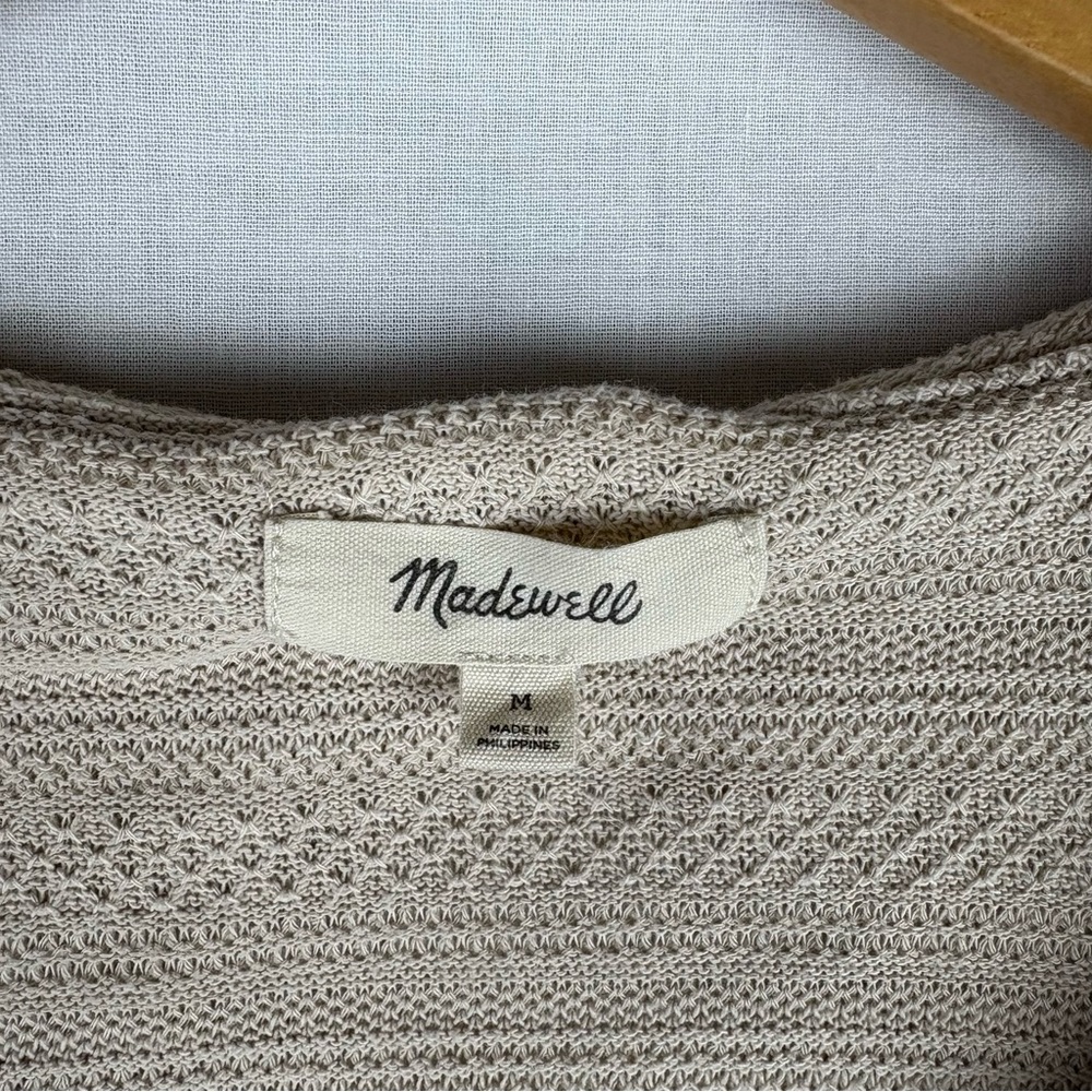 Madewell Ruffle-Collared Crop Top M - Picture 3 of 4